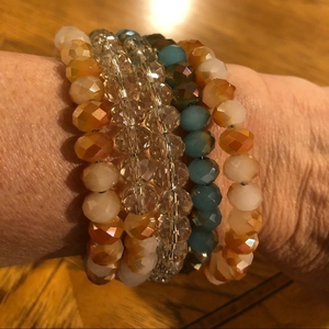 Stretchy gem bracelet-‎ costume jewelry